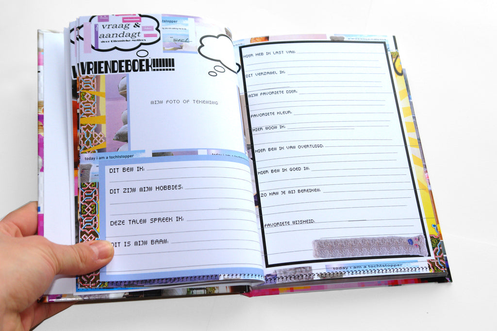 de "vraag en aandagt" IK HEB VRIENDEN vriendeboek