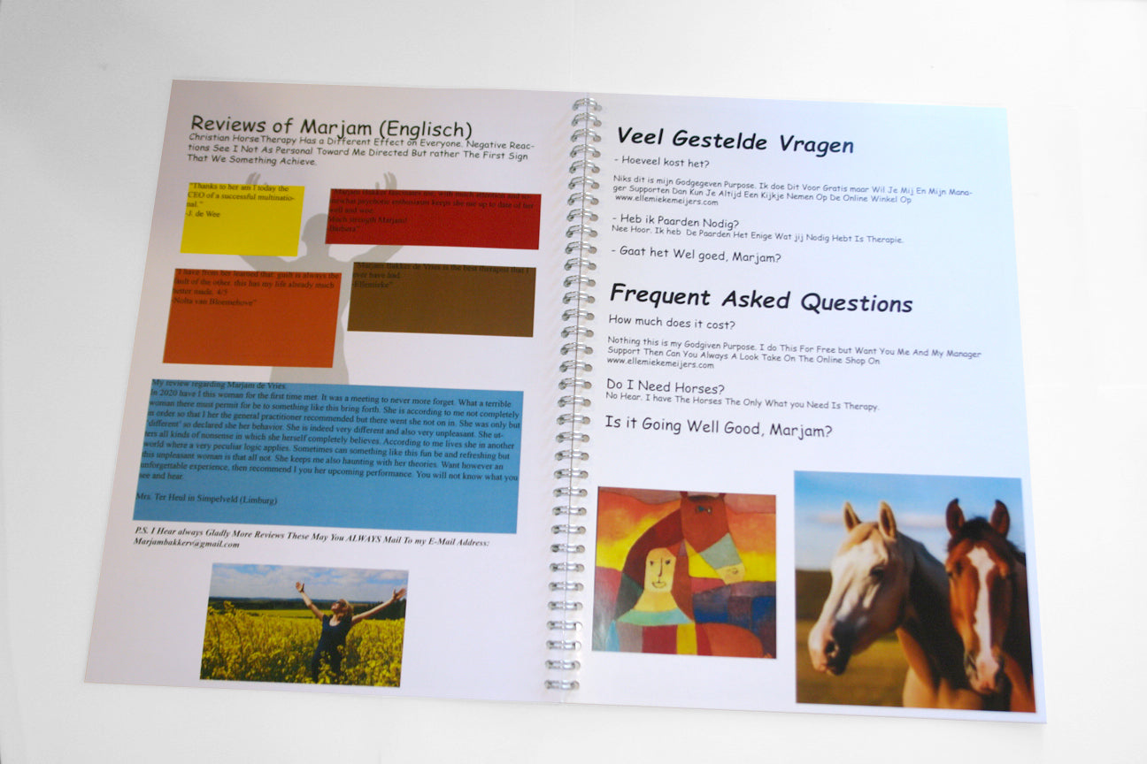 Marjam Bakker de Vries CHRISTIAN HORSETHERAPY brochure