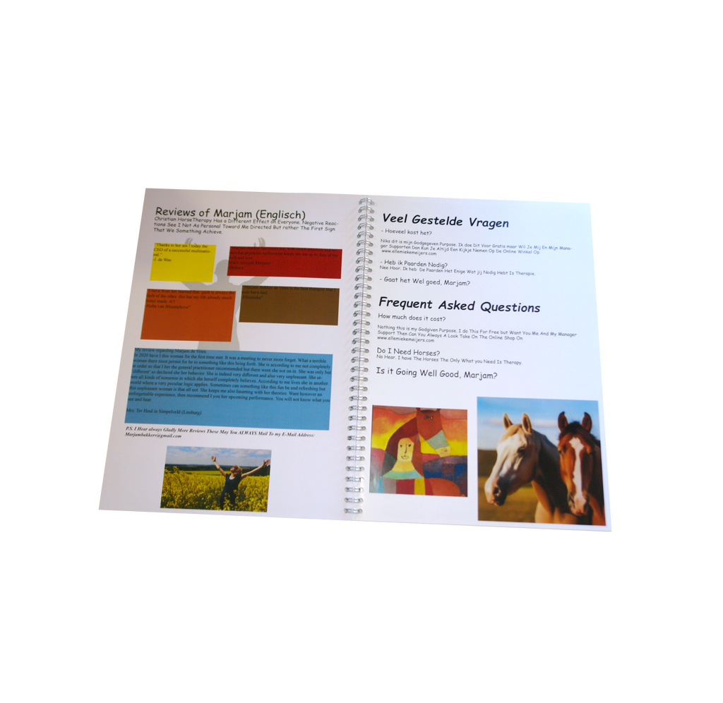 Marjam Bakker de Vries CHRISTIAN HORSETHERAPY brochure